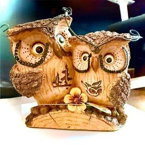 Wilcor Collectible- Charming Owl Figurine with Floral Accent